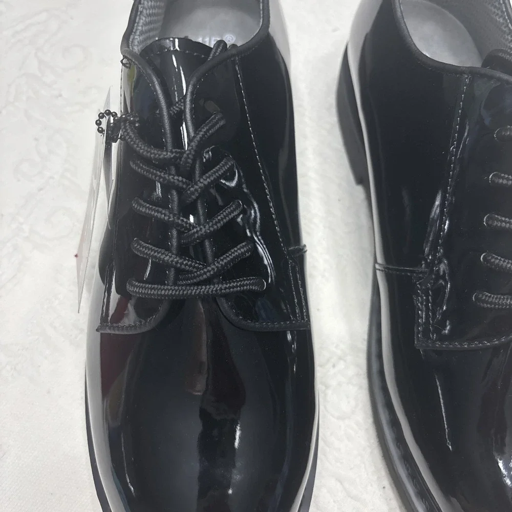 Rothco Black High Gloss Shiny Oxford Uniform Shoes Military Army Duty Shoe Sz 11